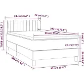vidaXL Boxspring met matras stof taupe 90x200 cm
