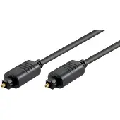 Pro Toslink kabel (5,0 mm), Toslink-stekker naar Toslink-stekker, 5 m, zwart