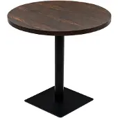 vidaXL Bistrotafel rond 80x75 cm MDF en staal donker essenkleur