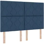 vidaXL Boxspringbed met matras met hoofdeinde Blauw 160 x 200 cm Stof