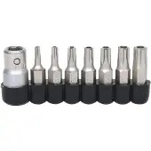 Ks Tools 911.1480 1/4 bitset voor vijfsterschroeven, 8-delig