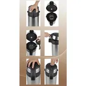 King Hoff Tafelthermoskan met Pomp - Roestvrijstalen Thermoskan 3,0 Liter (KH1467) - Houdt Dranken Urenlang Warm of Koud - Handige Knopbediening