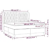 vidaXL Boxspringbed met matras, blauw, 180x200 cm, gestoffeerd