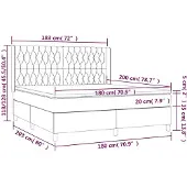vidaXL Boxspring met matras stof crèmekleurig 180x200 cm