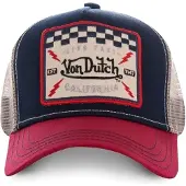 Von Dutch Pet 'Gorra marino/roja trucker visera curva' blauw