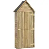 vidaXL Abri à outils de jardin et porte 69,5x32x178cm Pinède imprégnée46358
