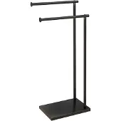 HOMCOM Handdoekhouder-Metaal-35,5L x 20B x 78H cm-Zwart