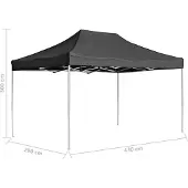 vidaXL Professionele partytent, inklapbaar, aluminium, 4,5 x 3 meter, antraciet