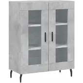 vidaXL Hoge kast 69,5x34x180 cm bewerkt hout betongrijs