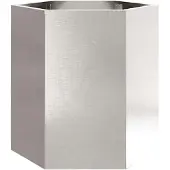 vidaXL Plantenbakken 2 st zeshoek 46x40x45 cm roestvrijstaal
