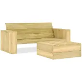 vidaXL 2-delige Loungeset geïmpregneerd grenenhout