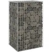 vidaXL Schanskorfmuur met deksels 60x50x150 cm gegalvaniseerd staal