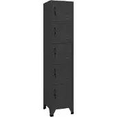 vidaXL Lockerkast 38x40x180 cm staal antracietkleurig