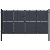 vidaXL Tuinpoort staal 300x150 cm antraciet