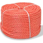 vidaXL Touw gedraaid 10 mm 250 m polypropyleen oranje