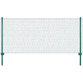 vidaXL Gaashek met palen, staal, 25 x 0,75 m, groen
