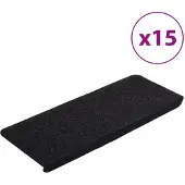 vidaXL Trapmatten zelfklevend 15 st 65x24,5x3,5 cm zwart