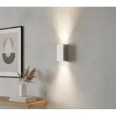 Artdelight Wandlamp Dante 2 lichts 15,5 x 6,5 cm aluminium