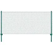 vidaXL Gaashek met palen, staal, 25 x 1 meter, groen