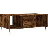 vidaXL Salontafel 90x50x36,5 cm bewerkt hout gerookt eikenkleurig