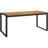 vidaXL Tuintafel met U-vormige poten 180x90x75 cm massief acaciahout