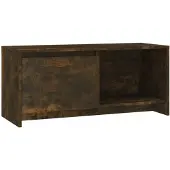 vidaXL Tv-meubel 90x35x40 cm bewerkt hout gerookt eikenkleurig