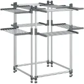 vidaXL Wasrek 107x107x120 cm aluminium