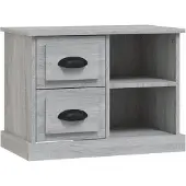 vidaXL Nachtkastje 60x35,5x45 cm grijs sonoma eikenkleurig