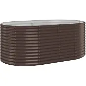 vidaXL Plantenbak 175x100x68 cm gegalvaniseerd staal bruin