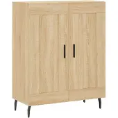 vidaXL Dressoir 69,5x34x90 cm bewerkt hout sonoma eikenkleurig