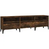 vidaXL Tv-meubel 150x30x44,5 cm bewerkt hout gerookt eikenkleurig