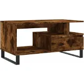 vidaXL Salontafel, gerookt eikenfineer, 90x49x45 cm, houtvezelplaat