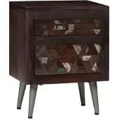 vidaXL Nachtkastje 40x30x50 cm massief gerecycled hout