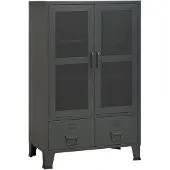 vidaXL Opbergkast industrieel 70x40x115 cm metaal antracietkleurig