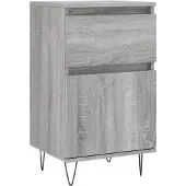 vidaXL Dressoir 40x35x70 cm bewerkt hout grijs sonoma