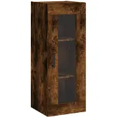 vidaXL Wandkast 34,5x34x90 cm gerookt eikenkleurig
