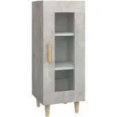 vidaXL Dressoir 34,5x34x90 cm bewerkt hout betongrijs