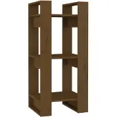 vidaXL Boekenkast/kamerscherm 41x35x91 cm massief hout honingbruin