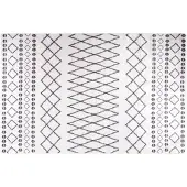 Super Merchant Vloerkleed wasbaar 160x230 cm zwart en wit