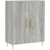vidaXL Dressoir, grijs Sonoma, 69,5 x 34 x 90 cm, houtvezel