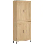 vidaXL Hoge kast 69,5x34x180 cm bewerkt hout sonoma eikenkleurig