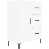 vidaXL Dressoir, wit, 69,5 x 34 x 90 cm, houtvezel