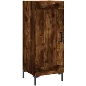 vidaXL Dressoir, gerookt eikenfineer, 34,5 x 34 x 90 cm, houtvezelplaat