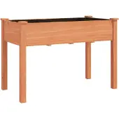 vidaXL Plantenbak met voering 118x59x76 cm massief vurenhout bruin