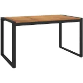 vidaXL Tuintafel met U-vormige poten 140x80x75 cm massief acaciahout