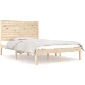 vidaXL Bedframe massief hout 135x190 cm