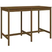 vidaXL Tuintafel, honingbruin, 159,5x82,5x110 cm, massief grenenhout