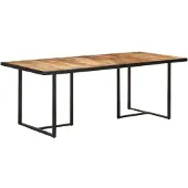 vidaXL Eettafel 200 cm ruw mangohout
