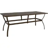 vidaXL Tuintafel 190x80x72 cm staal bruin