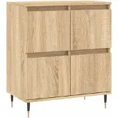 vidaXL Dressoir 60x35x70 cm bewerkt hout sonoma eikenkleurig